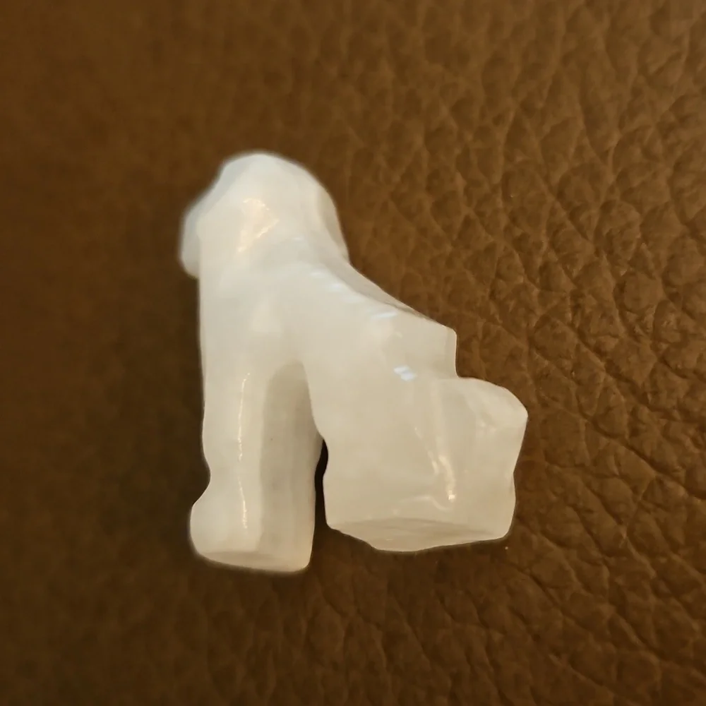 3/$30 Tiny Quartz Carved Dog Spirit Animal for Medicine Bag